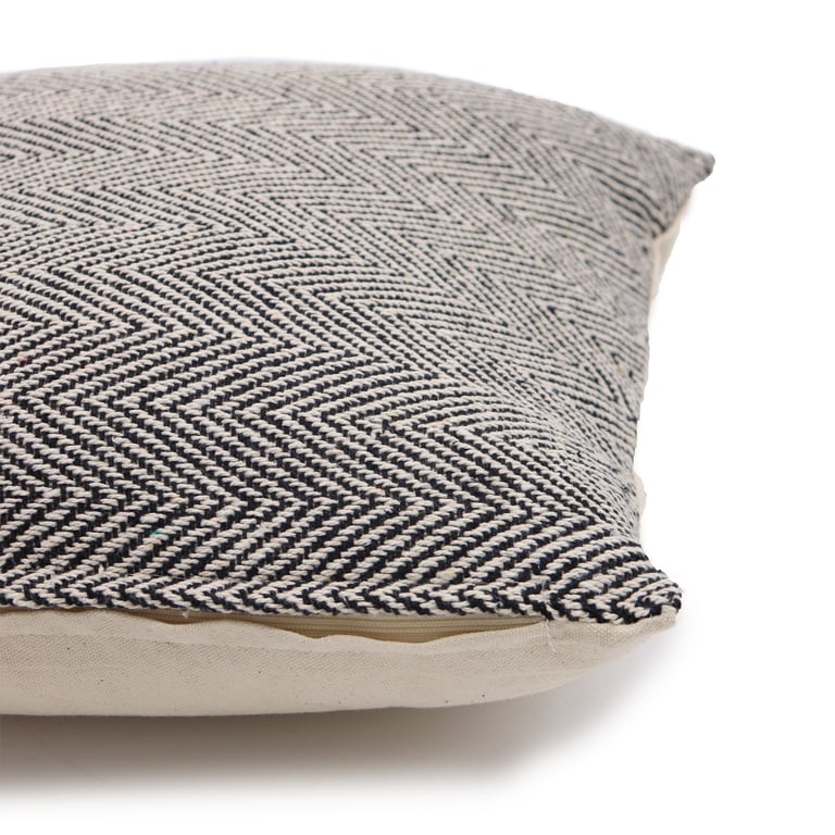 Classic Cushion Cover - Herringbone Fine Grey 40x40cm Home Decor Sofa Accessory