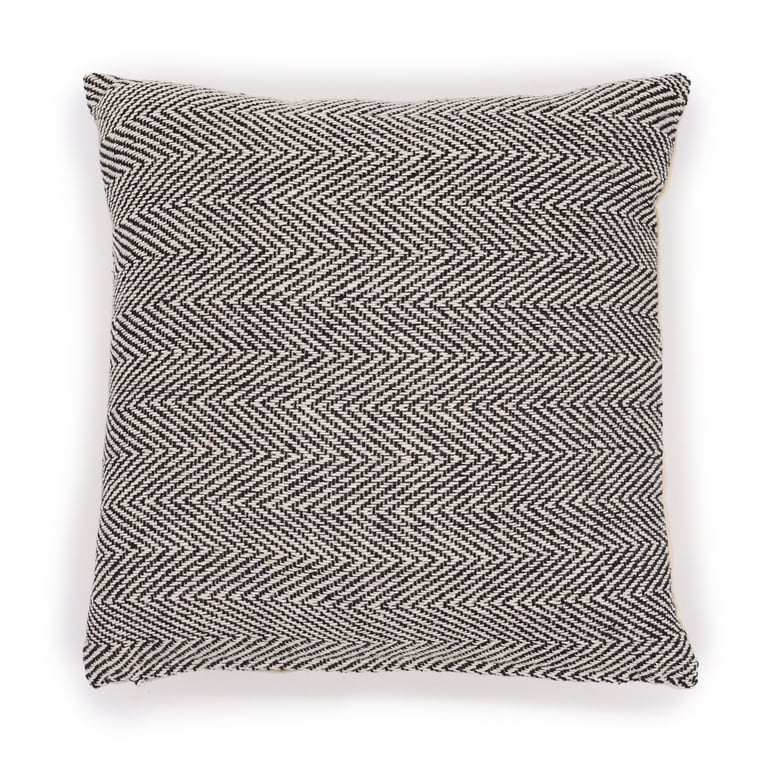 Classic Cushion Cover - Herringbone Fine Grey 40x40cm Home Decor Sofa Accessory