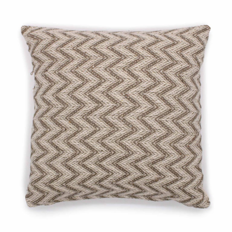 Grey Herringbone Wide Cushion Cover - 40x40cm Home Decor Accent