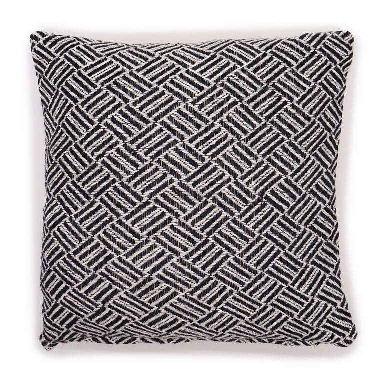 Classic Cushion Cover - Criss-Cross Black 40x40cm Home Decor Sofa Cushion Cover