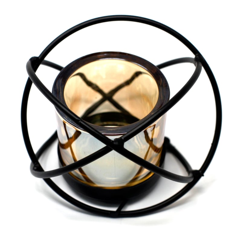 Iron Votive Candle Holder - 1 Cup Single Ball Centrepiece Decorative Stand