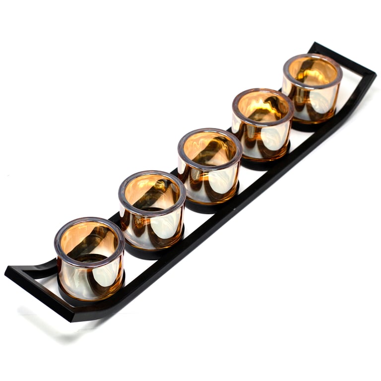 5-Cup Iron Votive Candle Holder - Centrepiece LEDGE (Brand)