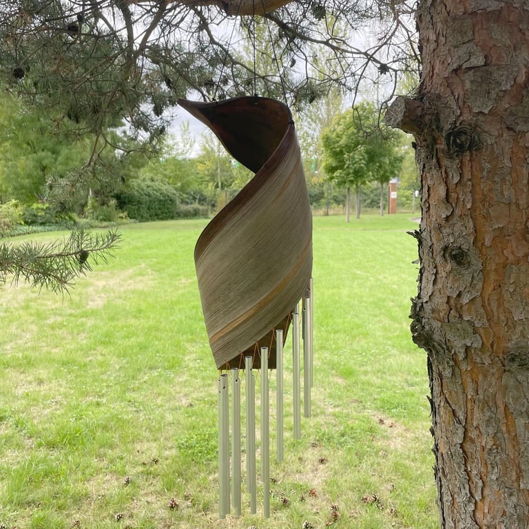 Handcrafted Coconut Leaf Wind Chimes - Natural, Eco-Friendly Outdoor Decor