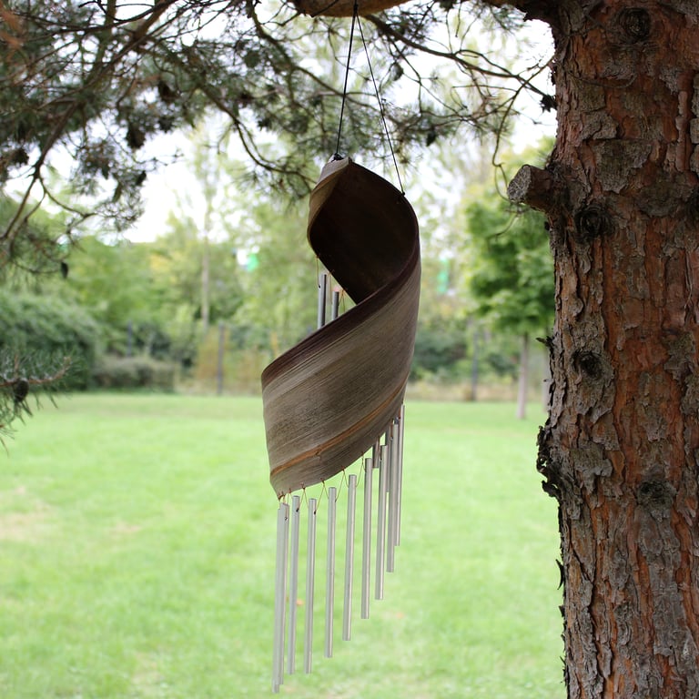 Handcrafted Coconut Leaf Wind Chimes - Natural, Eco-Friendly Outdoor Decor