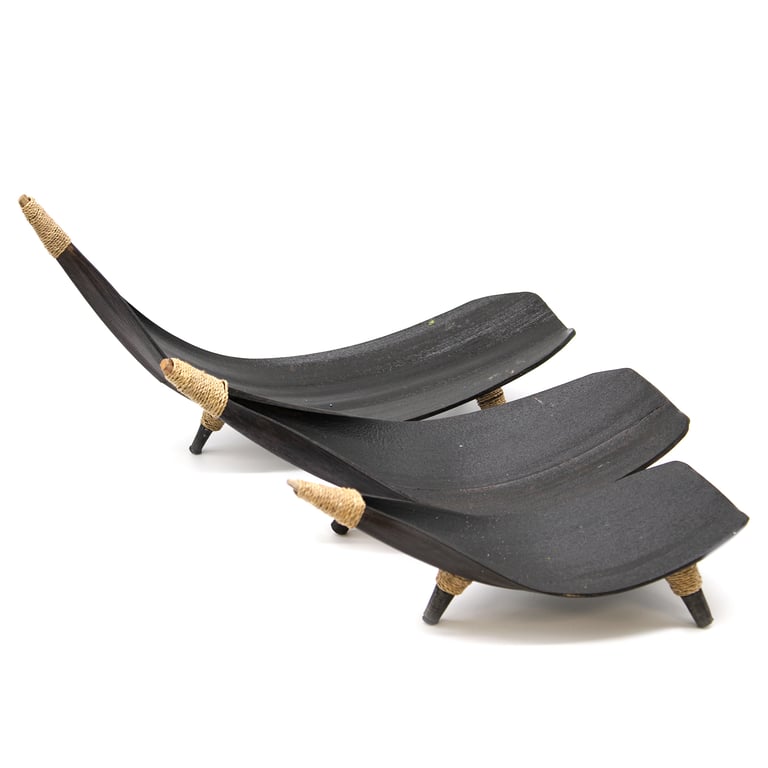 Coconut Leaf Fruit Bowl Set (Chocolate) - Natural & Eco-Friendly