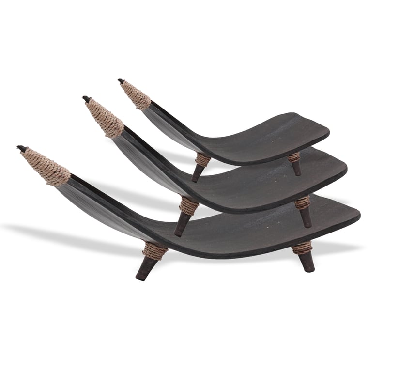 Coconut Leaf Fruit Bowl Set (Chocolate) - Natural & Eco-Friendly