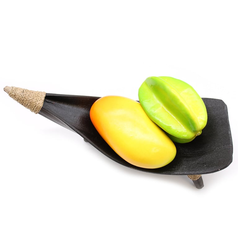 Coconut Leaf Fruit Bowl Set (Chocolate) - Natural & Eco-Friendly