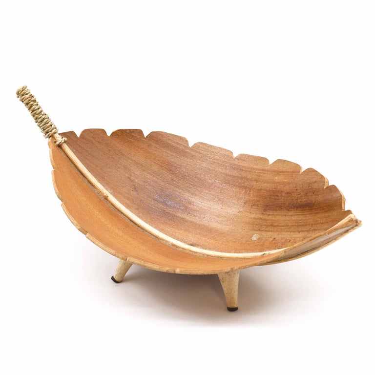 Coconut Leaf Large Fruit Bowl - Natural and Eco-Friendly Organic Bowl Made from Sustainably Harvested Leaves