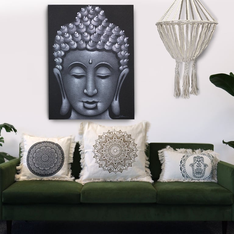 Lotus Mandala Bronze Cushion Cover - 45x45cm Decorative Home Accent