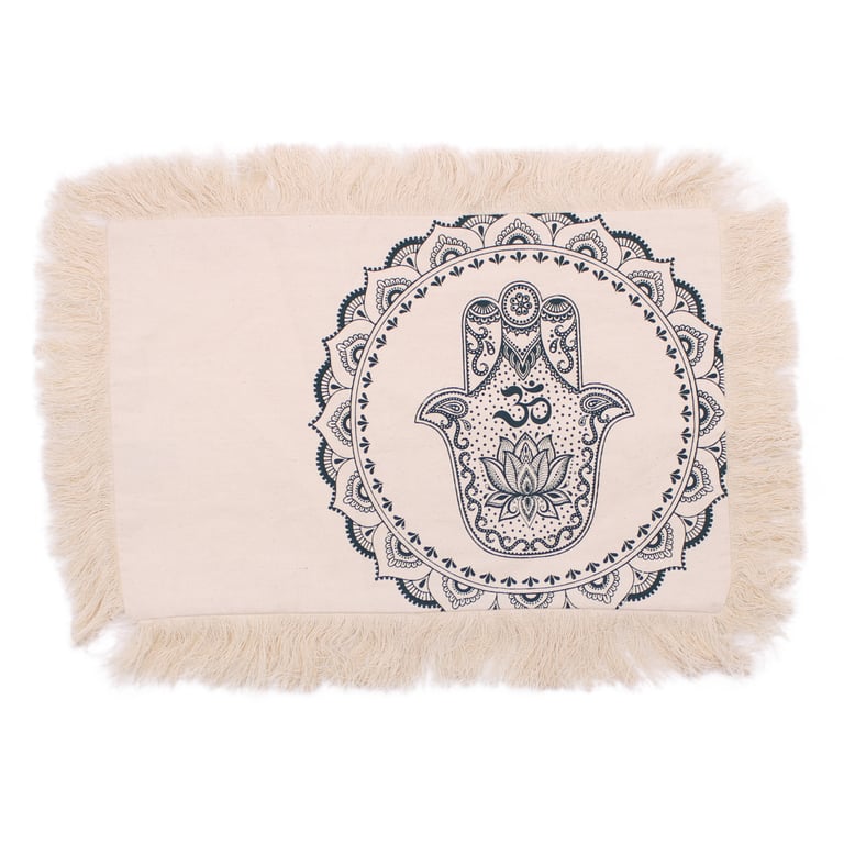 Hamsa Mandala Boho Green Cushion Cover 30x50cm