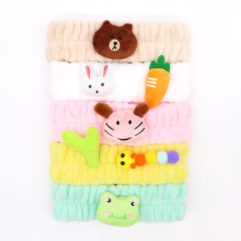 Headbands with Cute Animal Designs - Assorted Styles for Makeup Organization