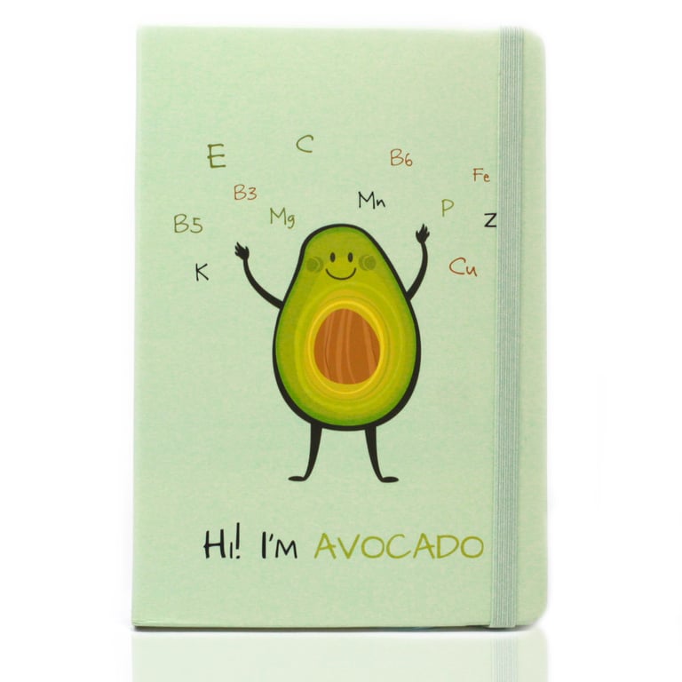Crazy Avocado Assorted Designs A5 Notebook - Cool, Durable Writing Journal