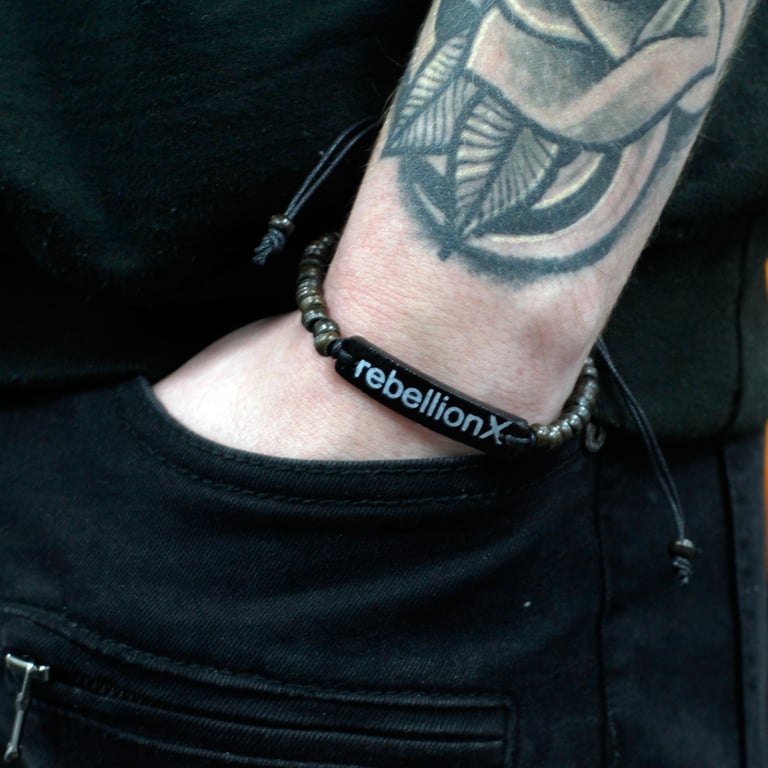 Coco Slogan Bracelet Rebellion X - Customizable Trendy Statement Jewelry Accessory