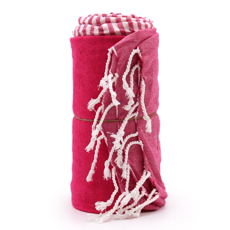 100x180 cm Hot Pink Cotton Towel - Pario