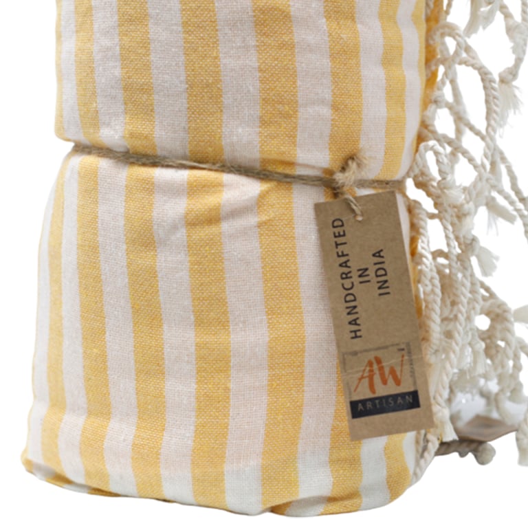 100x180 cm Sunny Yellow Cotton Bath Towel - Pario