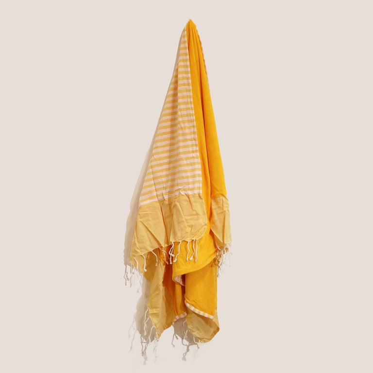 100x180 cm Sunny Yellow Cotton Bath Towel - Pario