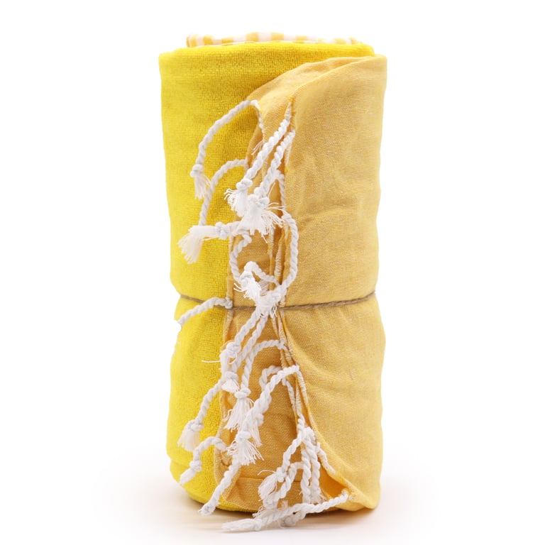 100x180 cm Sunny Yellow Cotton Bath Towel - Pario