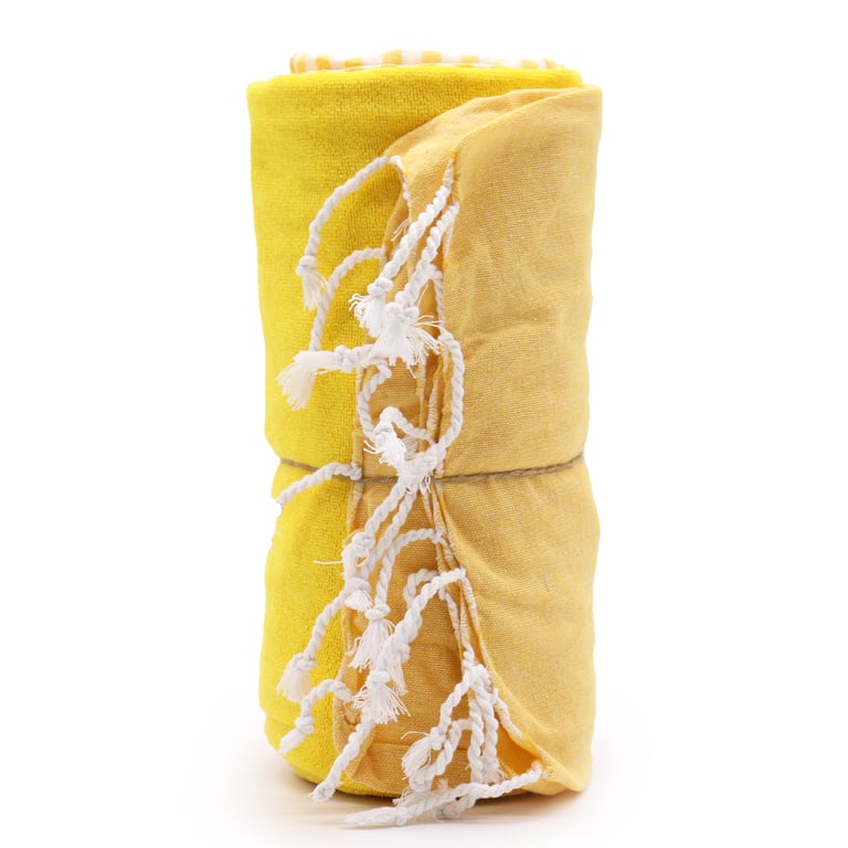 100x180 cm Sunny Yellow Cotton Bath Towel - Pario