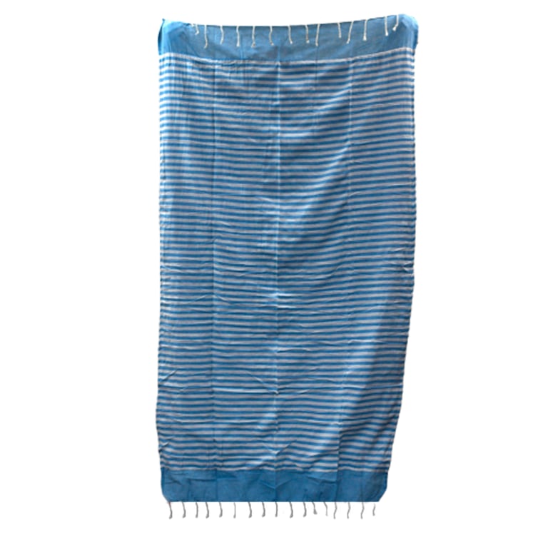 Cotton Pario Throw - Soft Sky Blue Home Decor 100x180 cm Bedding Throw Blanket