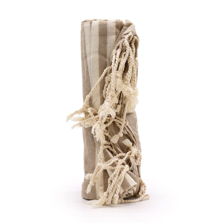 Cotton Pario Throw - 100x180 cm Warm Sand Home Decor Cotton Blanket