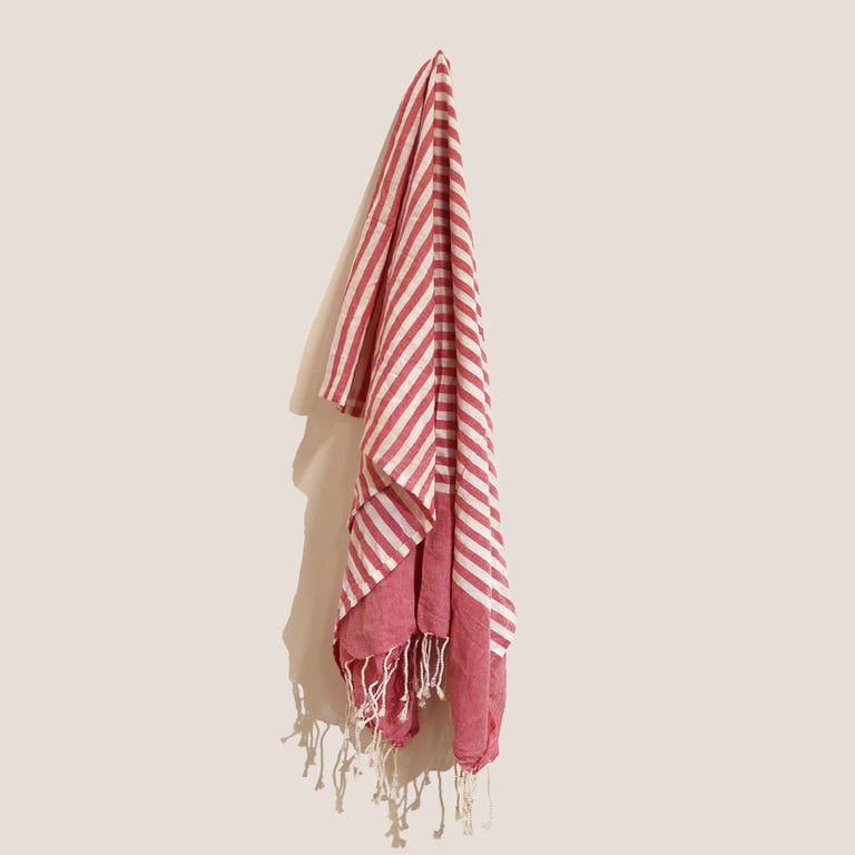 Cotton Pario Throw - Hot Pink Home Decor 100x180 cm Soft Blanket