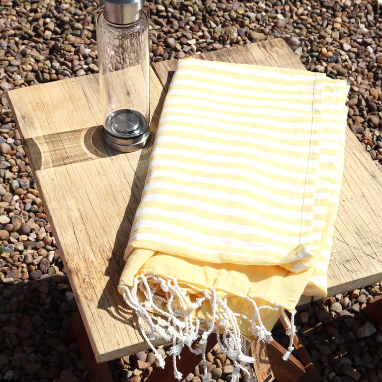 Cotton Pario Throw - 100x180 cm Sunny Yellow Home Decor Cotton Throw
