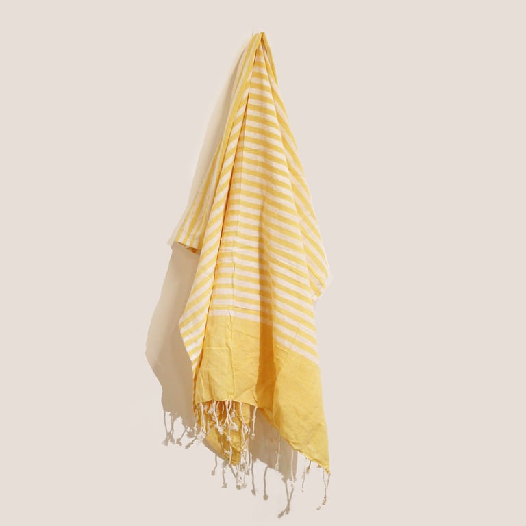 Cotton Pario Throw - 100x180 cm Sunny Yellow Home Decor Cotton Throw