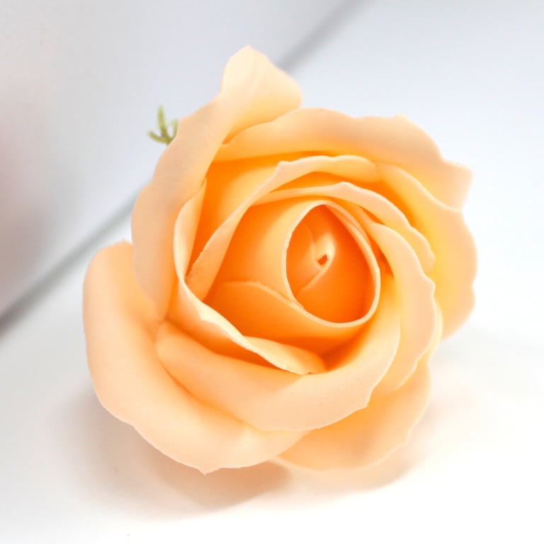 Handcrafted Craft Soap Flowers - Med Rose Peach Home Decor Accents