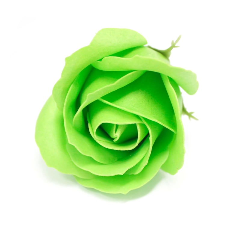 Handmade Craft Soap Flowers - Med Rose Green Home Decor