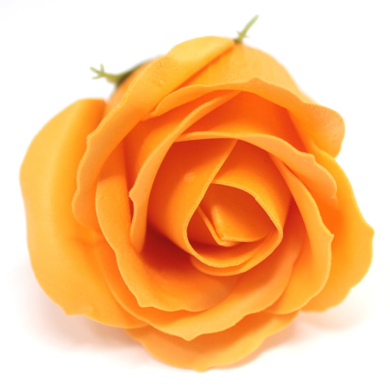 Handmade Craft Soap Flowers - Med Rose Orange Blooms