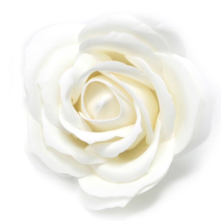 Large Rose White Craft Soap Flowers - Home Decor & Bath Time Decoration Accessories