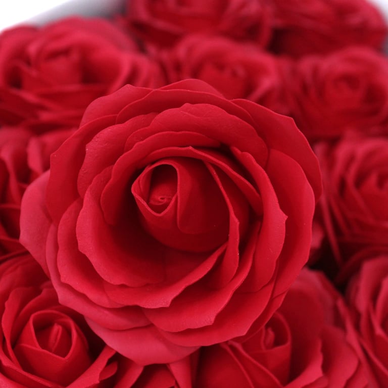 Handmade Craft Soap Flowers - Large Red Rose Soap Petals Decorative Beauty Accessory