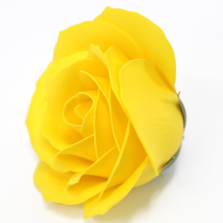 Large Rose Craft Soap Flower Decoration - Yellow Home Decor Bathroom Accessory