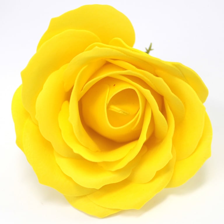 Large Rose Craft Soap Flower Decoration - Yellow Home Decor Bathroom Accessory