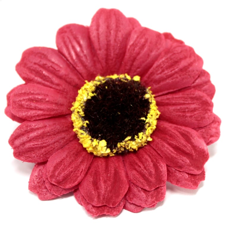 Handmade Small Sunflower Red Craft Soap Flowers for Home Decor and Bath Time Fun