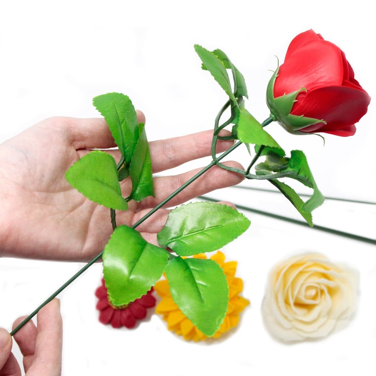 Craft Flower Leaf Decorations - 60 Pieces, Floral Embellishments for Home Decors and Crafts