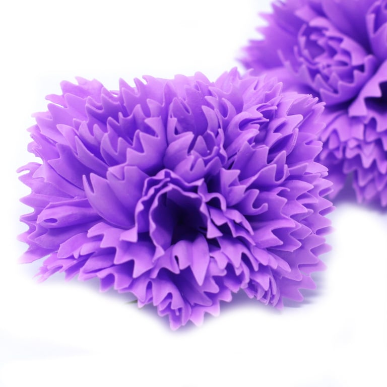 Handmade Violet Carnation Craft Soap Flowers for Home & Garden Decor