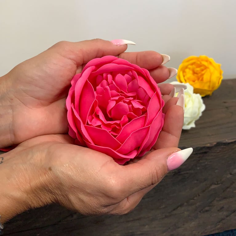 Extra Large Peony Craft Soap - Luxurious Rose Scents - CraftSoapCo
