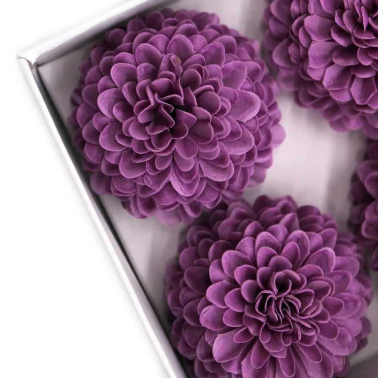 Handmade Small Chrysanthemum Purple Craft Soap Flower - Artisanal Gift