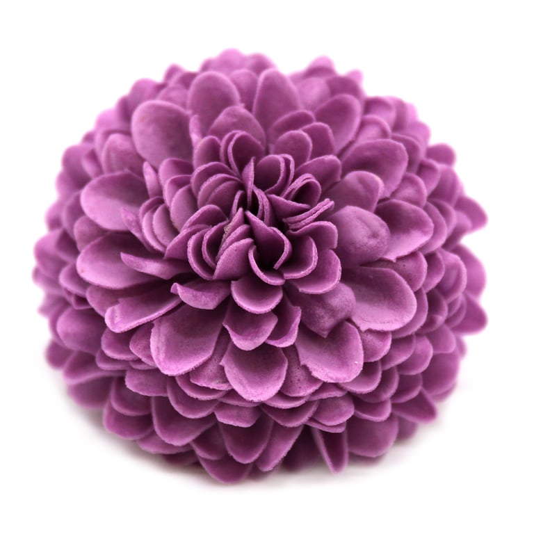Handmade Small Chrysanthemum Purple Craft Soap Flower - Artisanal Gift