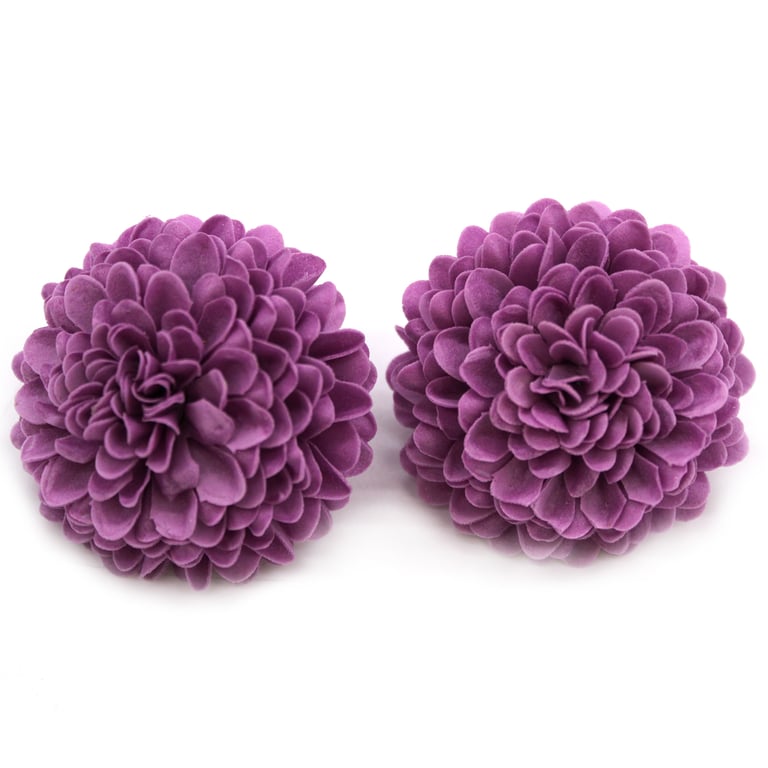Handmade Small Chrysanthemum Purple Craft Soap Flower - Artisanal Gift