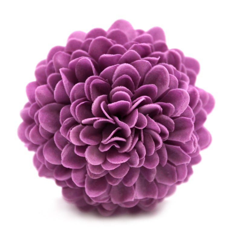 Handmade Small Chrysanthemum Purple Craft Soap Flower - Artisanal Gift