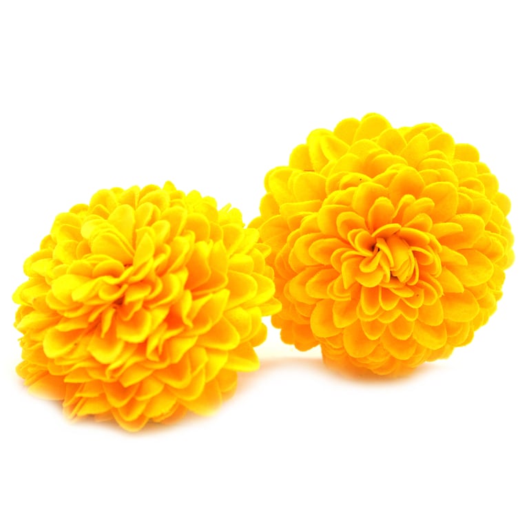 Handmade Small Yellow Chrysanthemum Craft Soap Flower - Perfect Gift