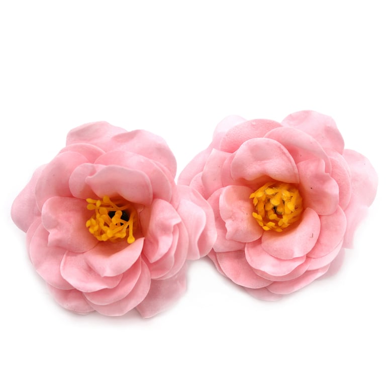 Camellia Craft Soap Flower - Handmade Light Pink Soap Decoration