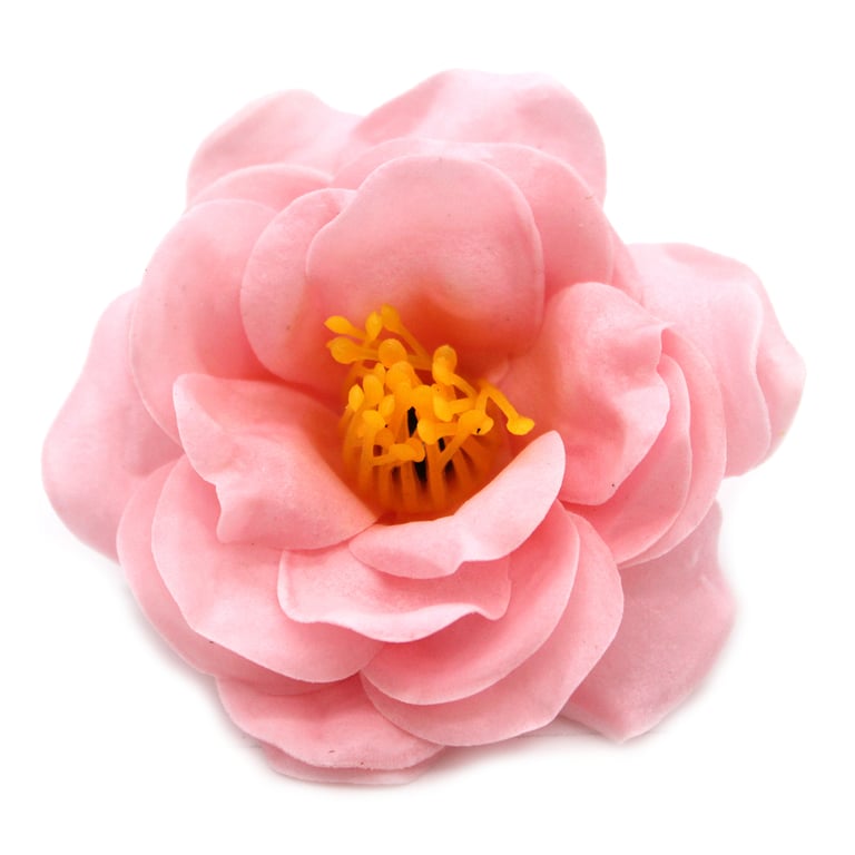 Camellia Craft Soap Flower - Handmade Light Pink Soap Decoration