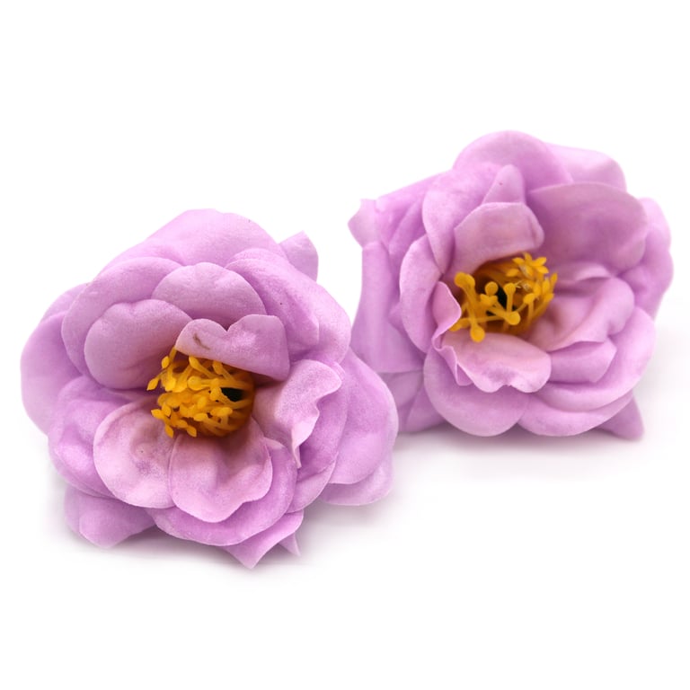 Camellia Light Purple Craft Soap Flower - Handcrafted Floral Gift