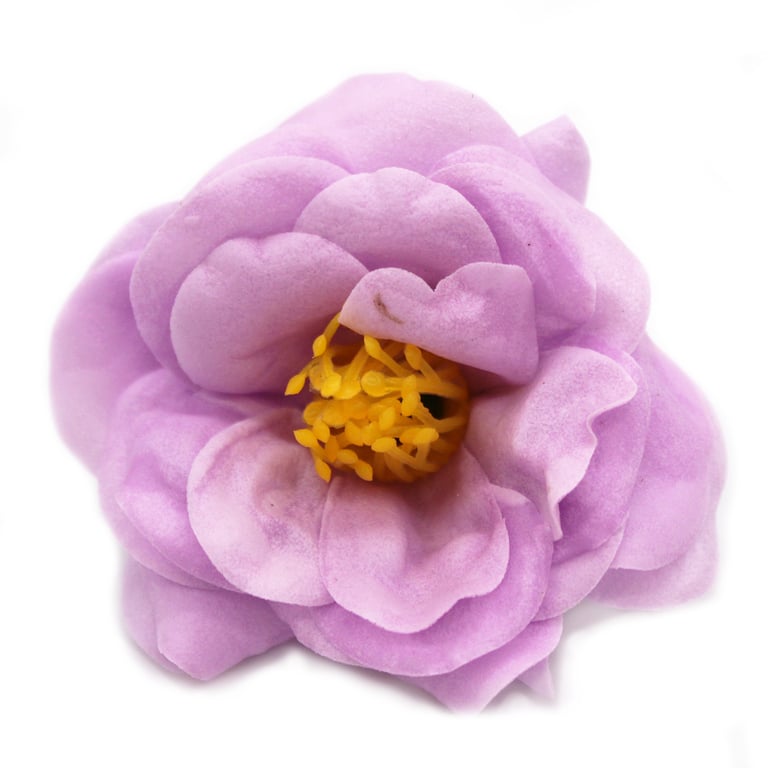 Camellia Light Purple Craft Soap Flower - Handcrafted Floral Gift
