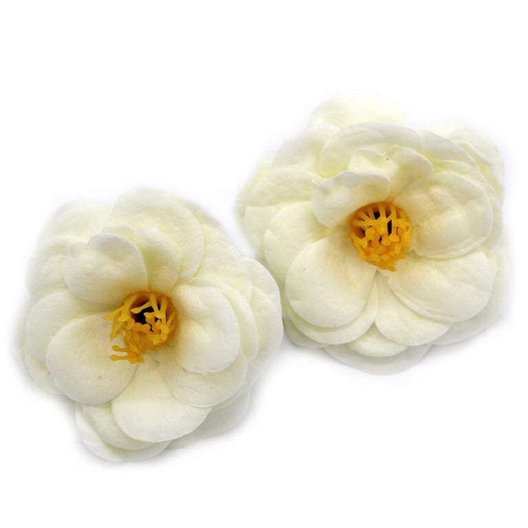 Camellia Cream Soap Flower - Handcrafted Natural Gift