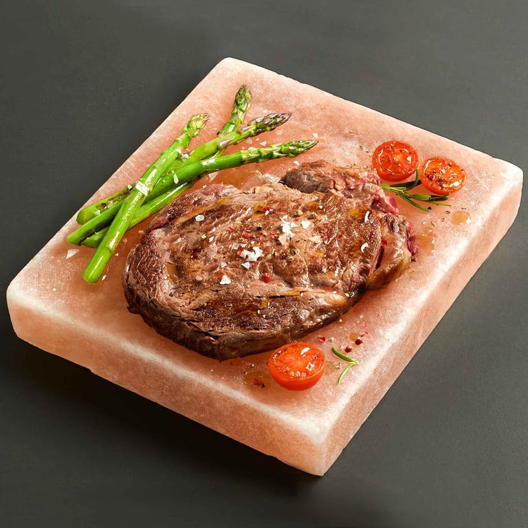 20x20x5cm Square Himalayan Salt Cooking Plate - Natural Food Seasoning & Presentation