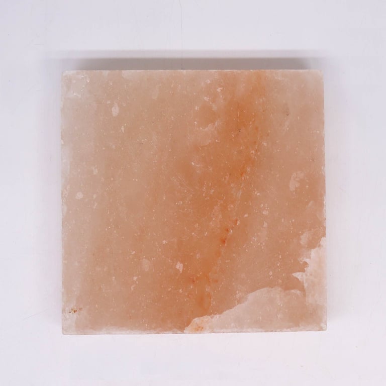 20x20x5cm Square Himalayan Salt Cooking Plate - Natural Food Seasoning & Presentation